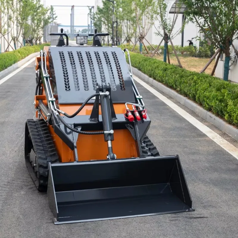Heavy Duty Engine Rubber Track Compact Track Skid Steer Loader High Efficiency Small Machinery for Farm Forestry Earth