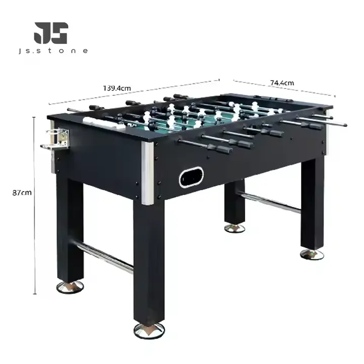 

Black MDF Foosball Table Indoor Hand Football Soccer Game Table for Home Pub Recreation