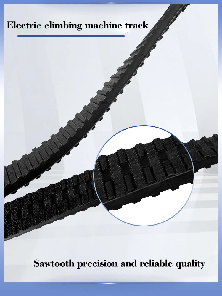 Rubber Track for Electric Stair Climbing Trolley 1700/1600/1900mm 34mm Width Grooved