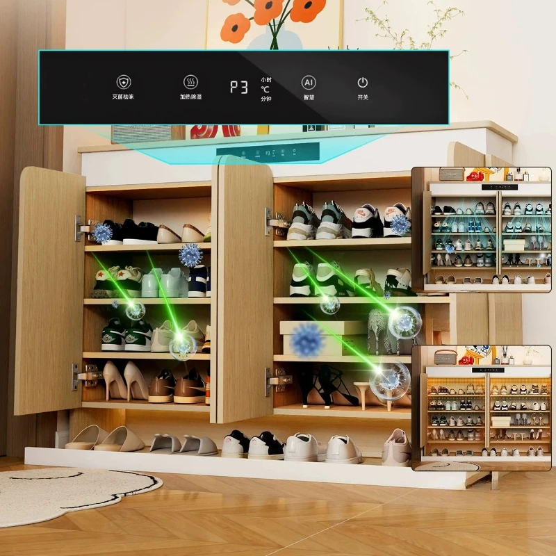 Open Shelf Shoe Cabinet Large Capacity Entryway Modern Shoe Organizer Storage Locker Living Room Hallway Scarpiera Furniture