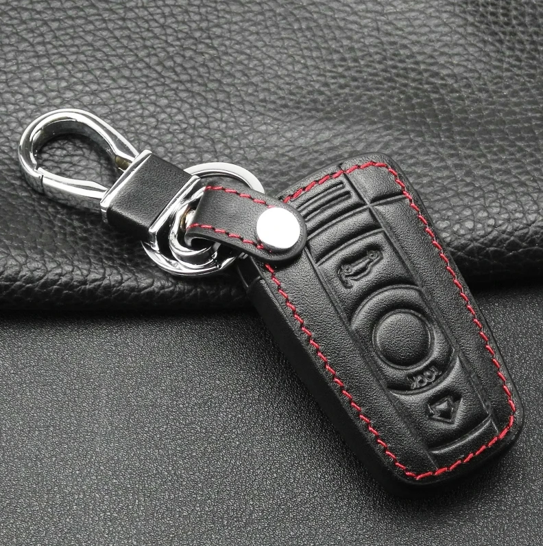 Genuine Car Key Case Keychain for BMW E60 E90 E46 E39 E92 E36 F30 M3 M5 X5 X3 X1 F10 F20 E30 1 3 5 7 Series Key Cover Accessorie