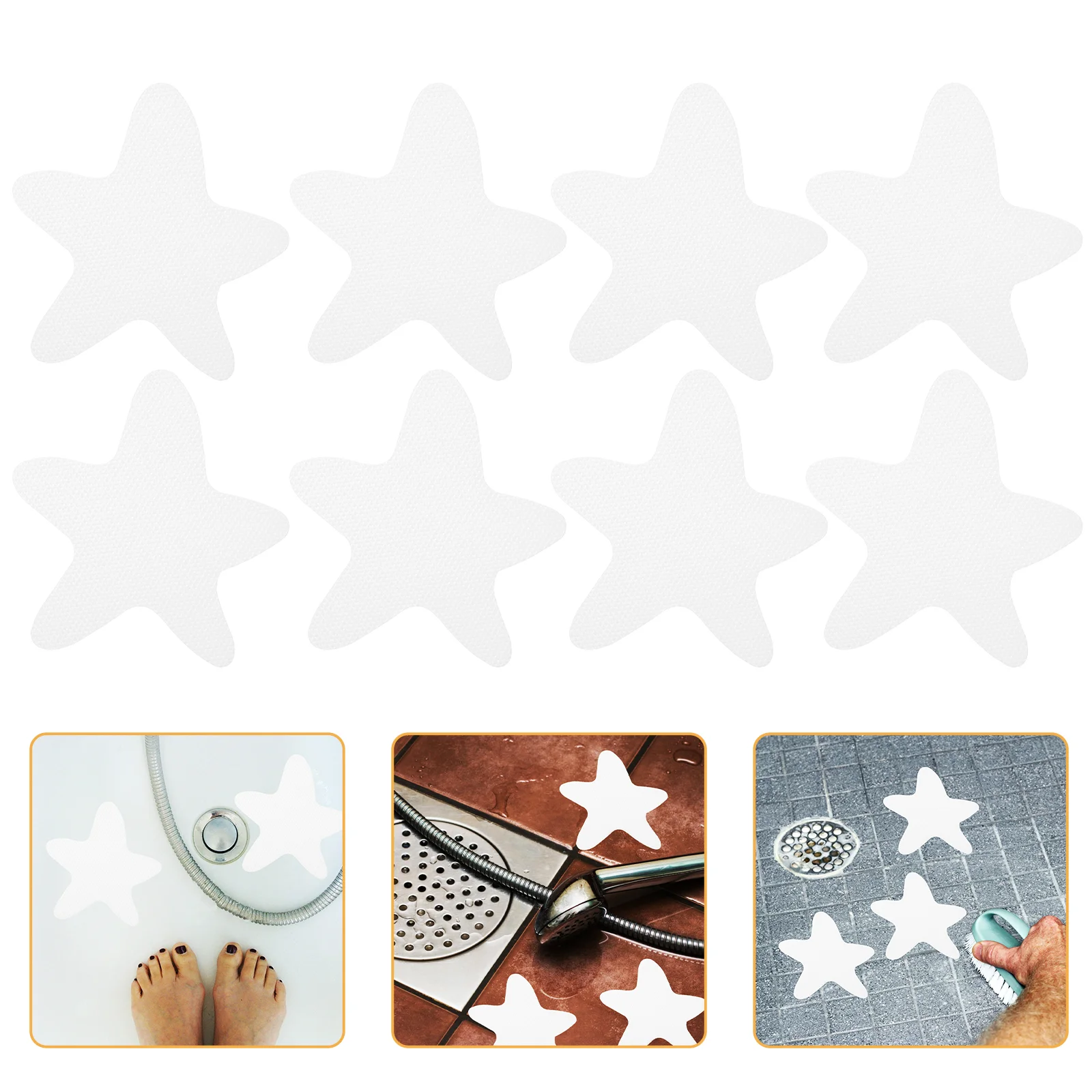 

20 Pcs Anti Stickers for Bathroom Floor Bathtub Shower Room Transparent PEVA Material Easy Install Baby Toddler Decor