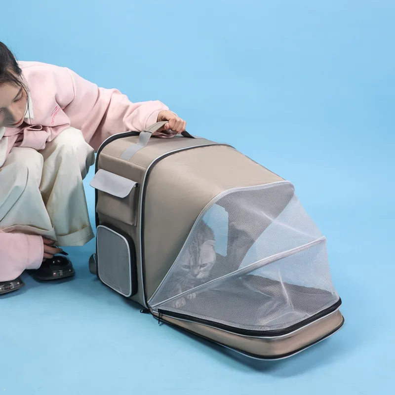

Удлиненная сумка для кошек, складная дышащая портативная сумка для кошек большой емкости, уличный автомобильный рюкзак для домашних животных