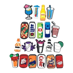 20 PCS Beer Bottle Shoe Charms  For Croc ,City Shoe Decoration Charms Drinks Shoe Charms For Adults Women Unisex
