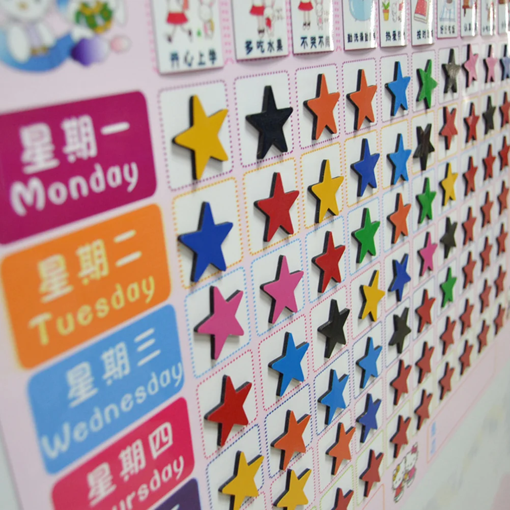 20 Pcs Star Rainbow Fridge Magnet for Whiteboard Funny Cute Cabinet Fridge Creative Sticker Refrigerator Magnetic Attraction