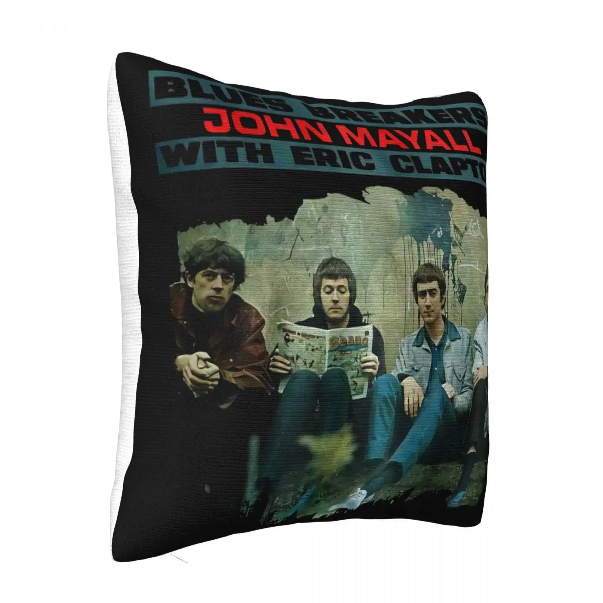 Men S John Mayall With Eric Clapton Blues Breakers RoundCasual Cotton Black Top Tee Pillow Case