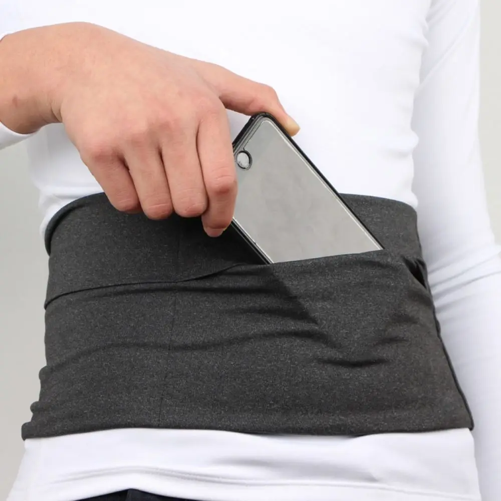 Invisible Running Waist Bag, Profissional Elástico, 3 Pocket Yoga Belt, Ajustável, Grande Capacidade, Suporte do telefone móvel, Unisex
