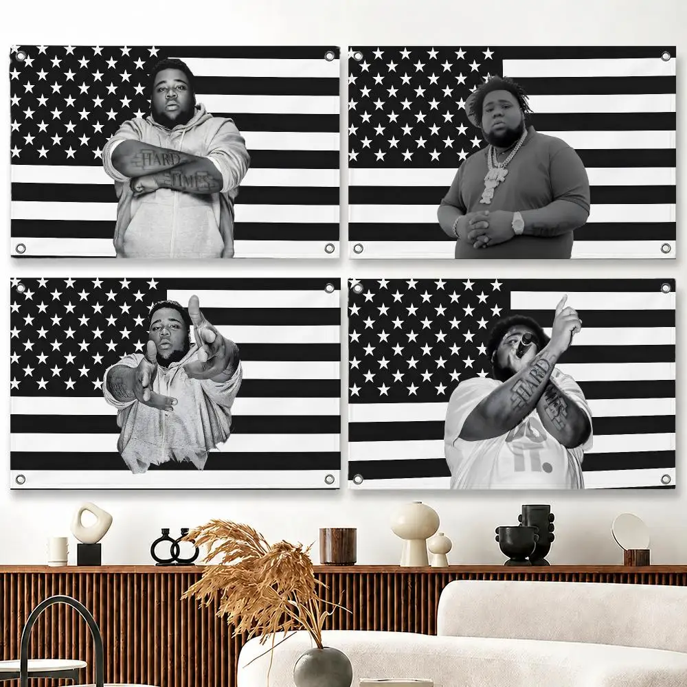 Singer Rod Wave Flags decor flag banner,wall hanging flag,indoor outdoor wall decor,yard garden porch patio wall art