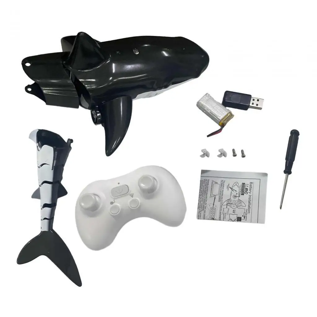 RC Haaienbootspeelgoed voor jongens Meisjes Elektrisch waterspeelgoed Zwembad Bad Op afstand bestuurbaar plezier