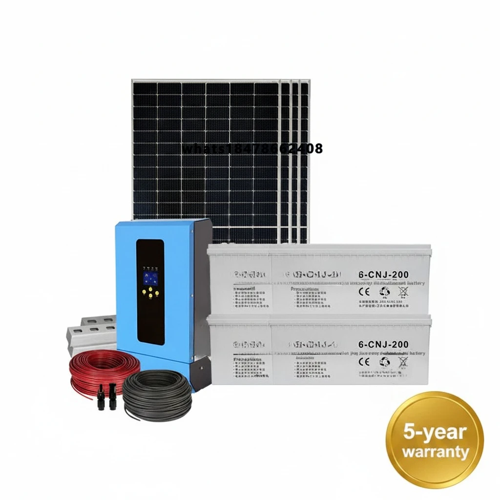 

Off-grid monocrystalline silicon solar system generator 220V output high temperature resistant lead-acid battery