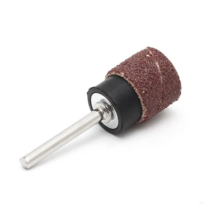 Y55e 10 pcs 12.5mm grit 80# pita pengamplasan +3.17mm mandrel rotary tool bor kuku bit