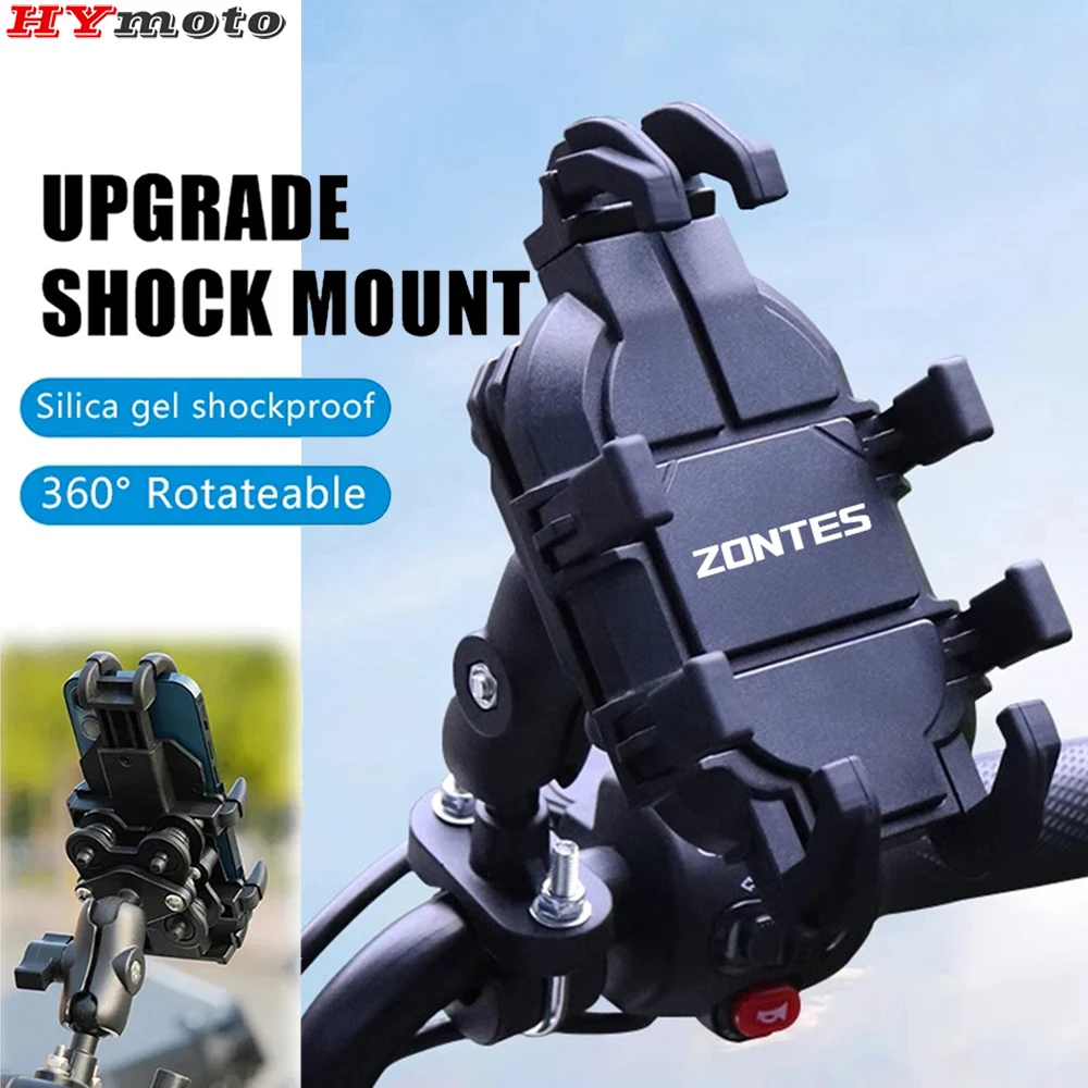 For Zontes G1 125 ZT125 ZT 310X ZT310R GK350 703F 350VX 350T 350V 350X 350R 350S Handlebar Mobile Phone Holder GPS Stand Bracket