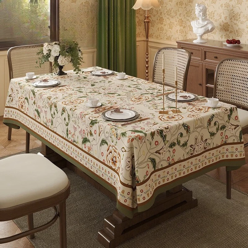 Rural pastoral light luxury tablecloth waterproof, ambient coffee table cloth