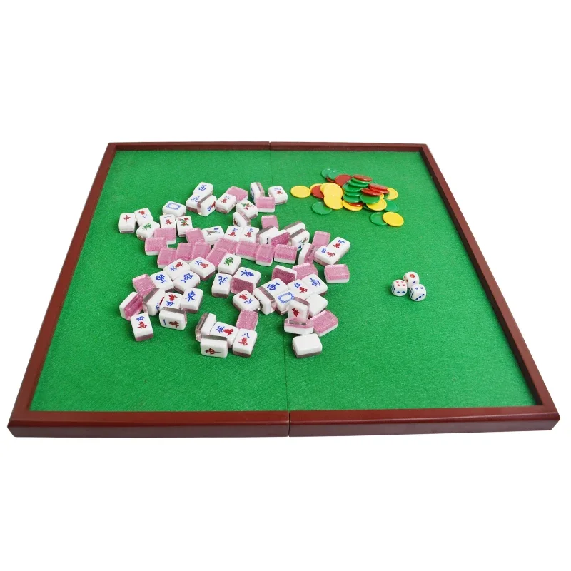 High Quality Foldable Wooden Mahjong Table Playing Cards Table Vietnam Chinese Taiwan Singapore Mini Mahjong Accessory Wholesale