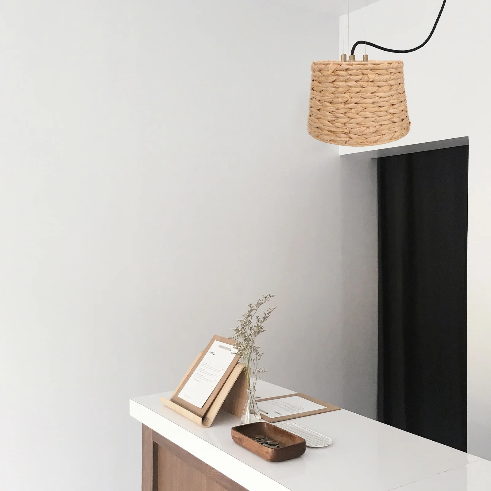 

Durable Paper Rope Lampshade Simple Style Ceiling Light Cover Easy to Use Woven Light Cover for Bedroom Home Decor