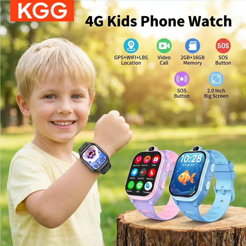 

Новые умные часы для детей с 4G, GPS, Wi-Fi, видеозвонками, SOS, мониторингом местоположения, трекером безопасности, телефоном, подарок для мальчиков и девочек