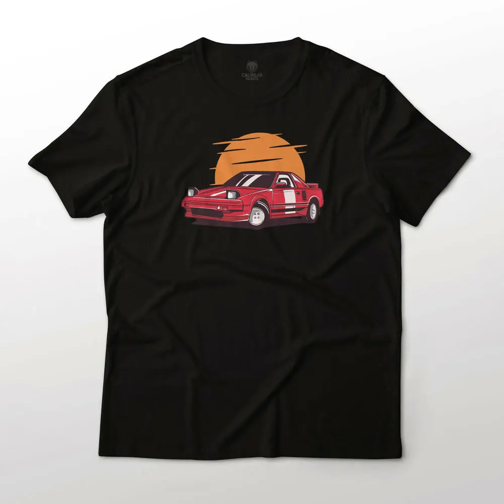 Red MR2 JDM Car Minimalistic Design Graphic Art Tee Fine Jersey T-Shirt