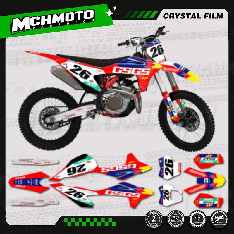 

MCHMFG для GASGAS2021 2022 2023 EC MC GAS GAS Team графические фоны наклейки для комплекта наклеек 001