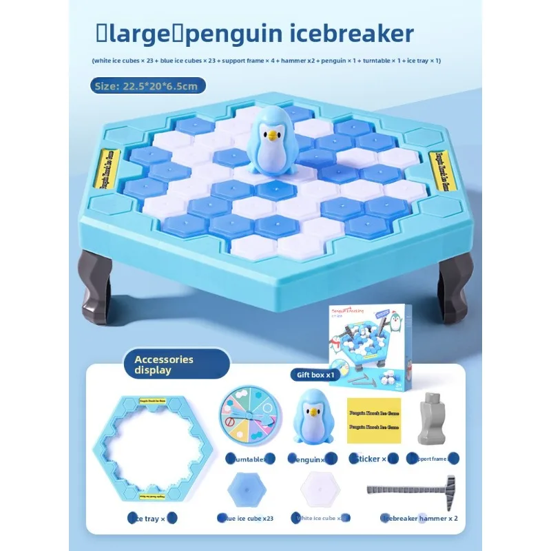Save Penguins Knock Ice Toy, Icebreaker Knock Wall Board Game Novelty Game Interactive Board Game