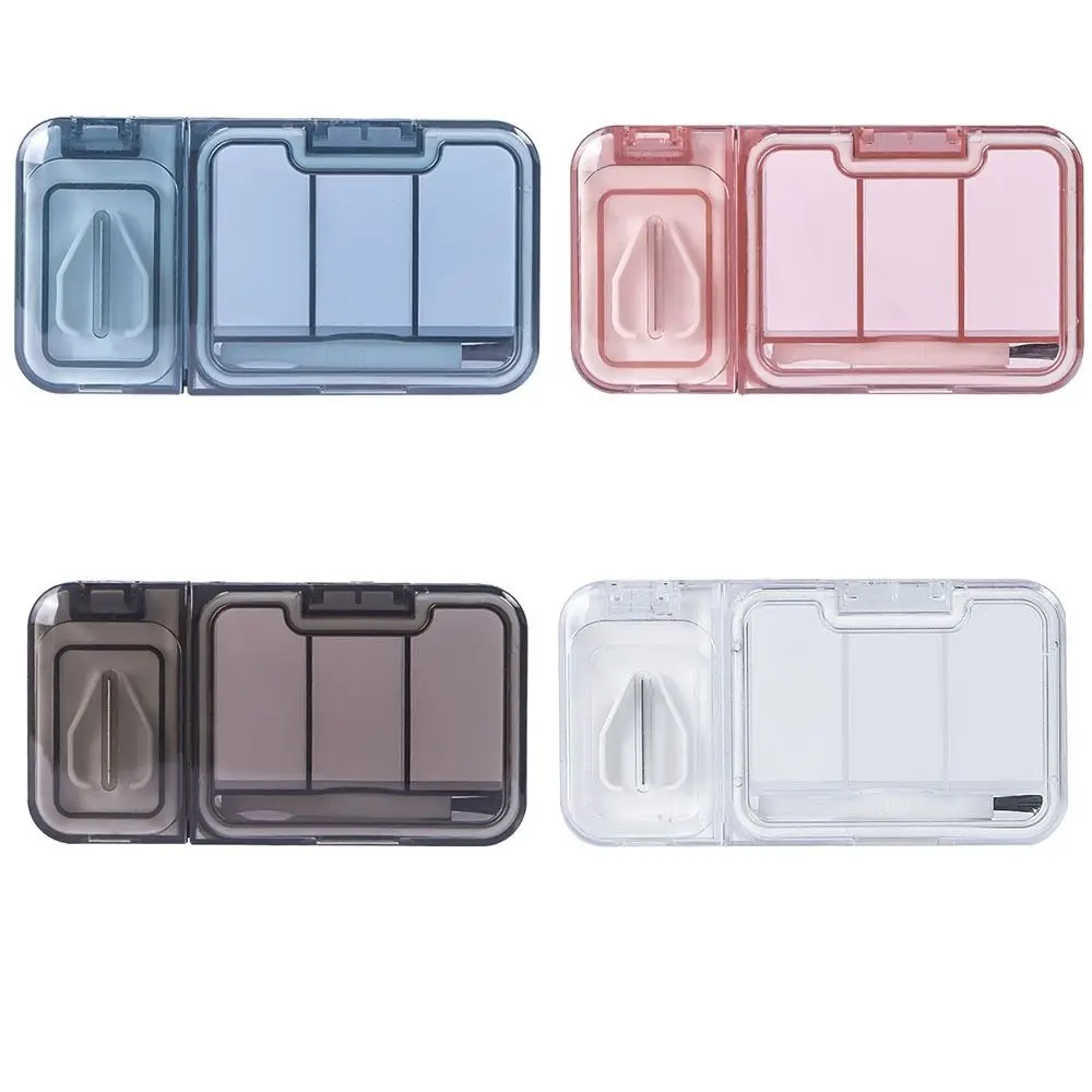 3-in-1 Pill Cutter Large Capacity 3 Compartment Pill Splitter Organizer Transparent Dustproof Medicine Divider