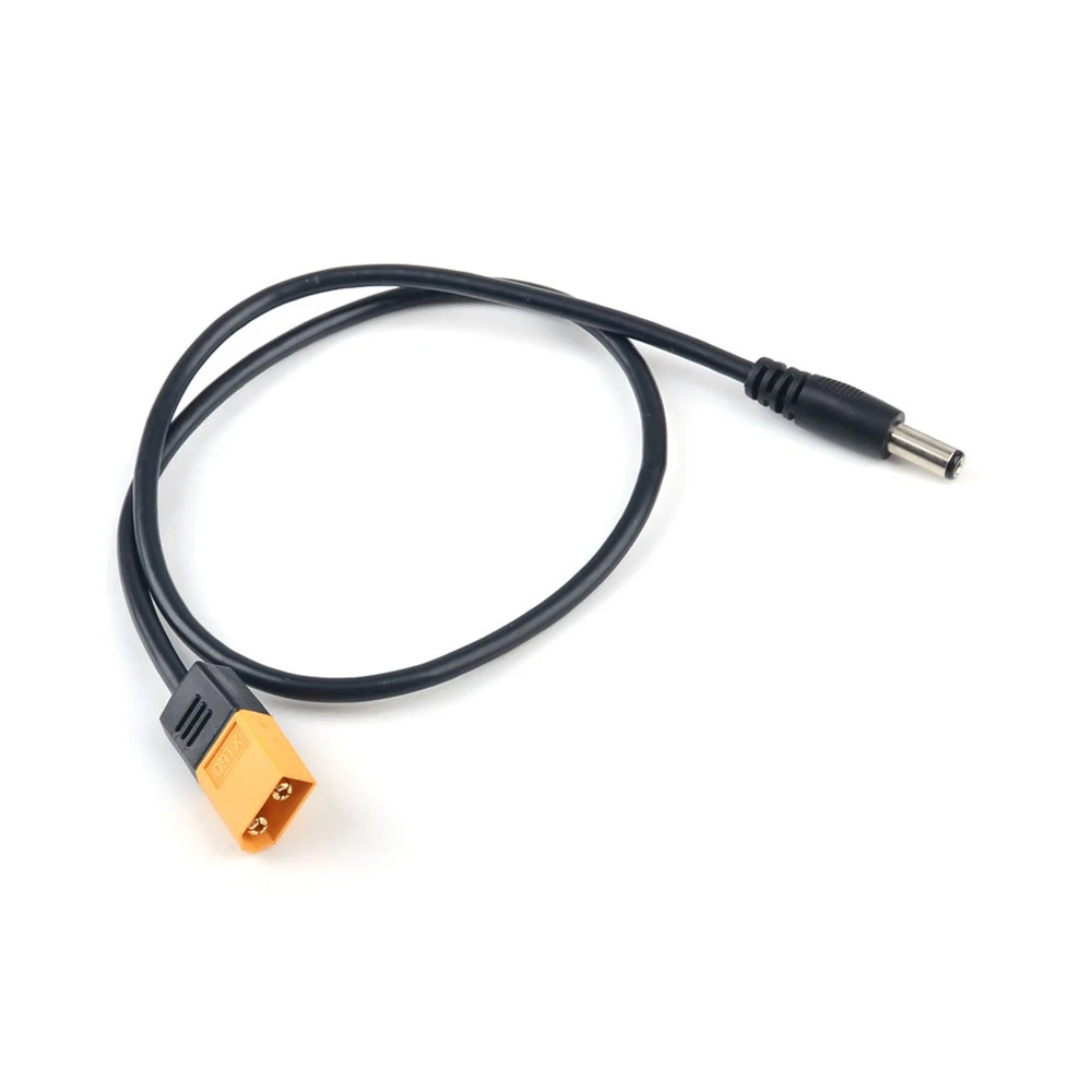 XT60 Male Connector to Male 5.5x2.5mm Power Cable Adapter 0.5M 22 AWG Cable for TS100 Electronic Soldering Iron Glasses Drone