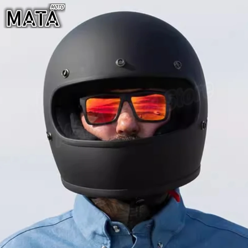 Hots Dot Fiberglass Full Face Helmet Motorcycle Racing Capacete De Moto Motociclista Para Motocross Kask Casco Matte Black