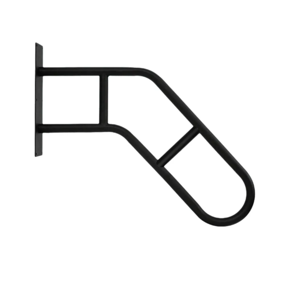 

Minimalist Design Iron Handrail Durable U-Shaped Design Wall-Mounted Railing Safety Weatherproof Finish Step Guard Home Use