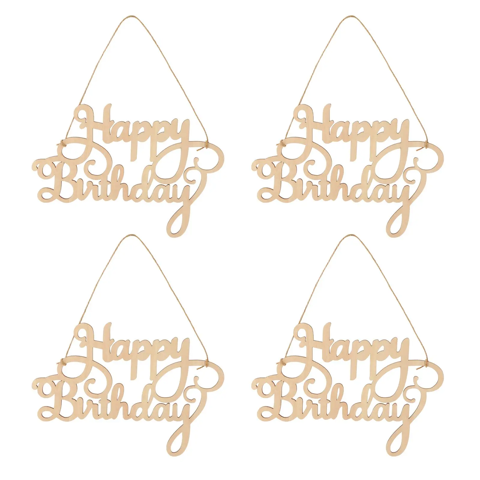 

Birthday Pendant Christmas Centerpieces Home Decor Hanging Hollow Wooden The Sign