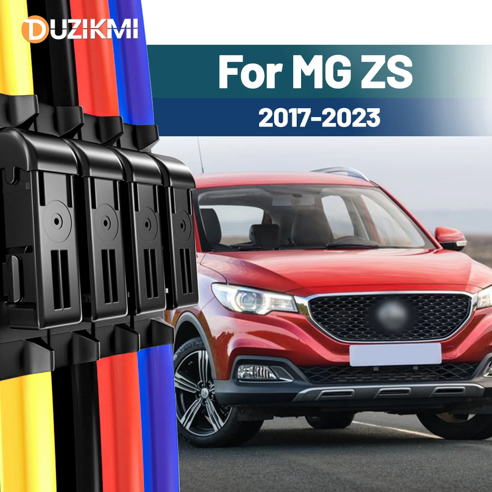 Für MGZS MG ZS 2017-2023 2018 2019 2020 2021 2022 2 Stück Frontscheibe Scheibenwischerblätter Rot Blau