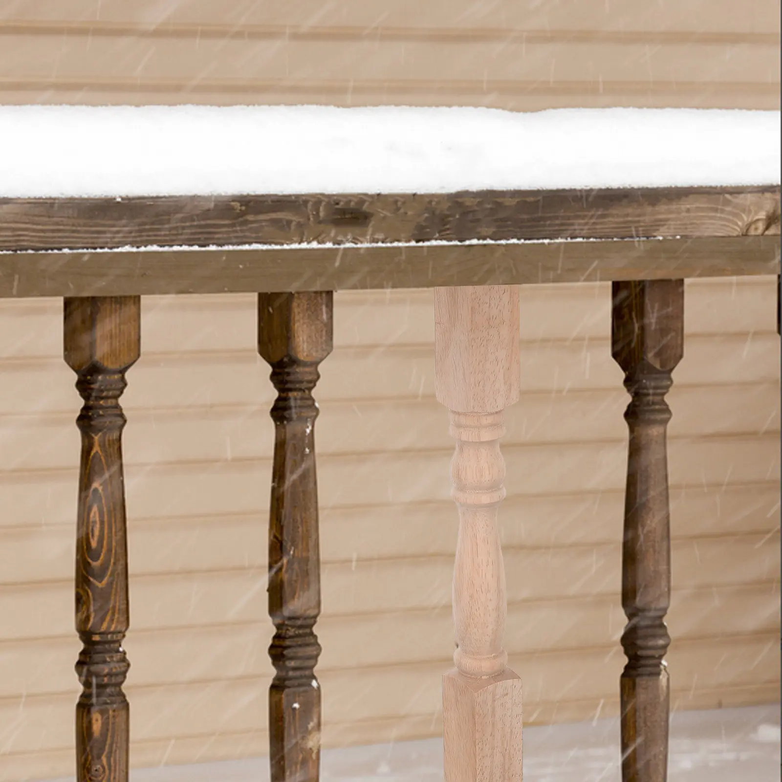 European Style Unfinished Wood Baluster Spindles Carved Stair Railing Post DIY Decorative Wood Stair Baluster Spindle for Indoor