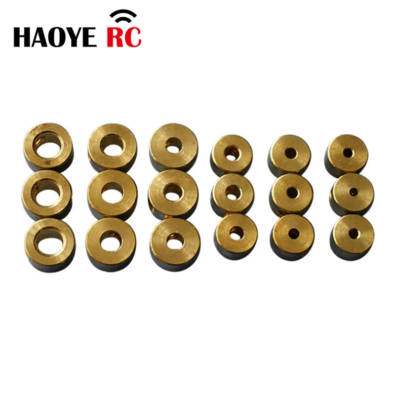 Haoye 구리 휠 칼라 잠금 랜딩 기어 스토퍼, RC 고정익 비행기 모델 부품, 1.75mm-5mm 구멍, 10 개