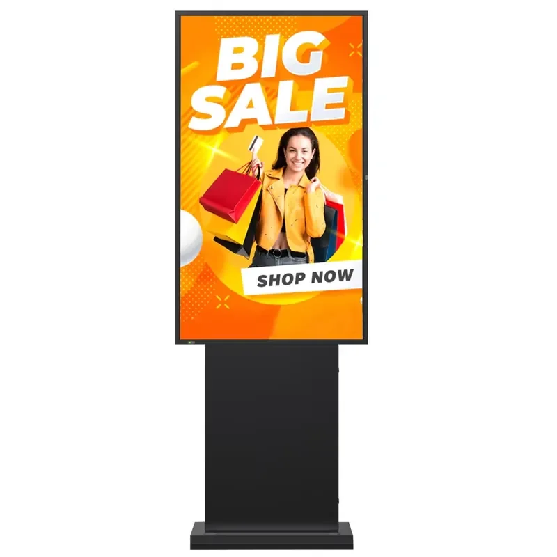 IP67 Outdoor Waterproof 55 Inch 3000nits Vertical Digital Totem with Mini LED Dynamic Backlight