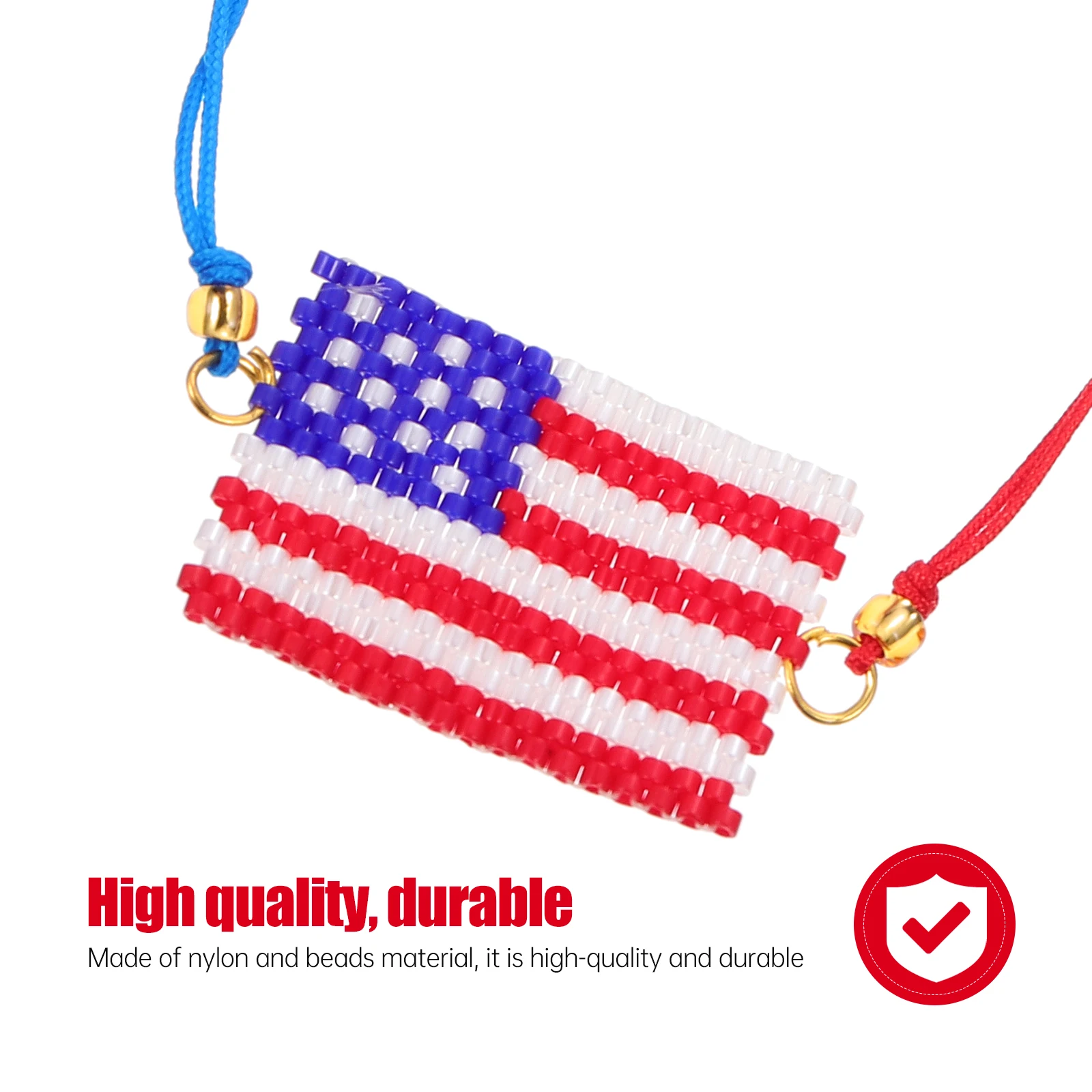 

1Pcs Usa Flag Bracelet Adjustable Patriotic Hand Chain for Independence Day Memorial President Labor Veterans Election Day Woven