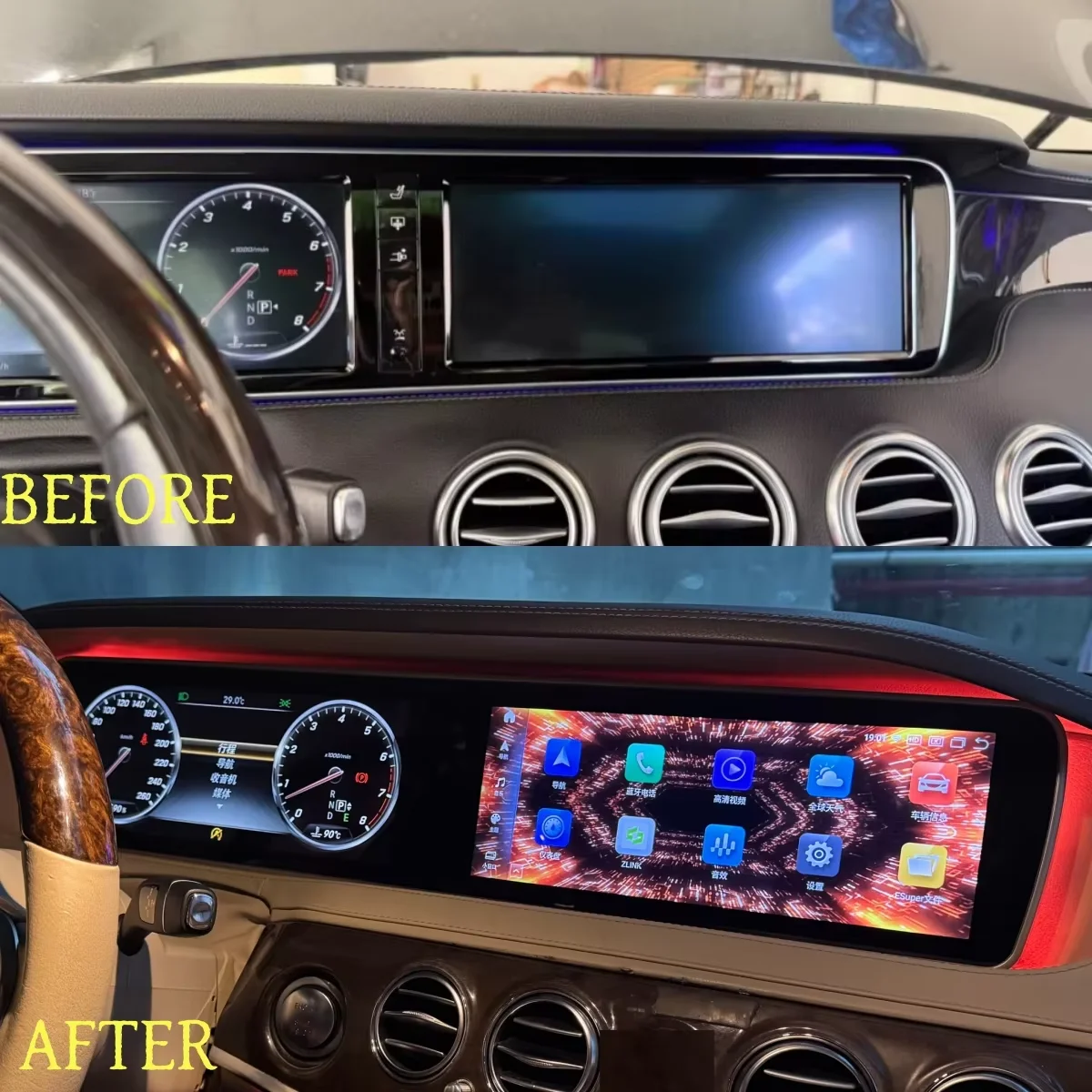 

12.3" Android Car Stereo For Mercedes-Benz S-Class W222 S63 2014 2015 2016 2017 NTG5.0 RHD LHD Wireless Carplay Android Auto GPS