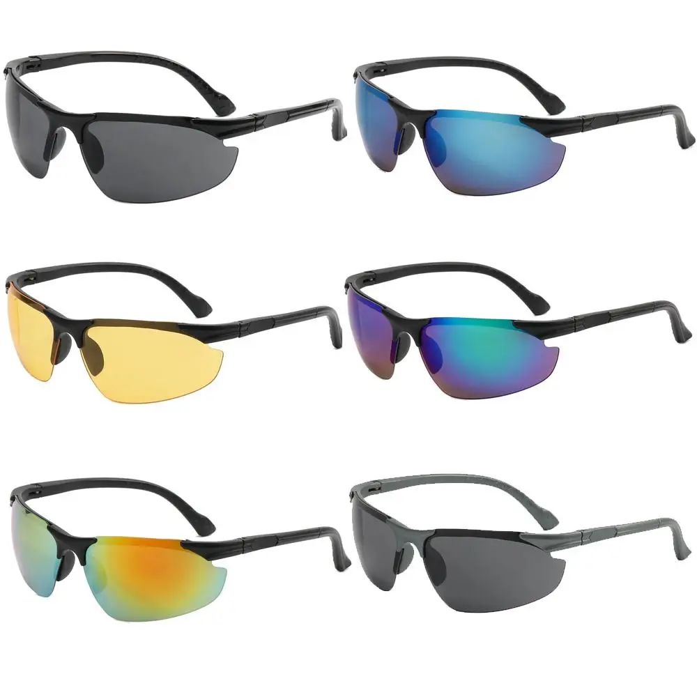 

Retro Punk Frameless Sunglasses UV Protective Cycling Accessories Motorcycle Goggles Black Shades Eyewear