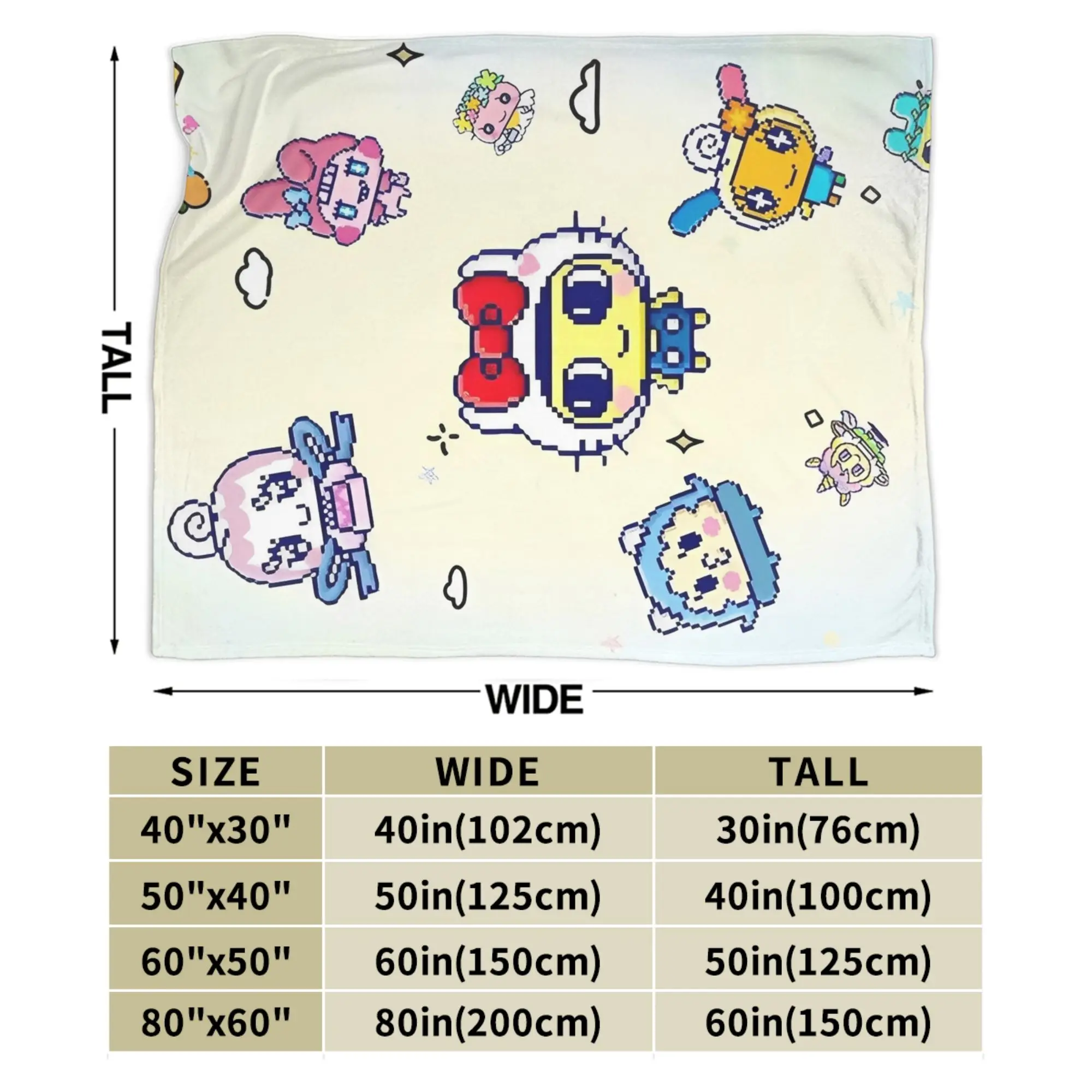 Tamagotchis Digital Pet  Blankets  Camping Flannel Throw Blanket For Couch Chair Sofa Bed Soft Warm Custom Quality Bedspread