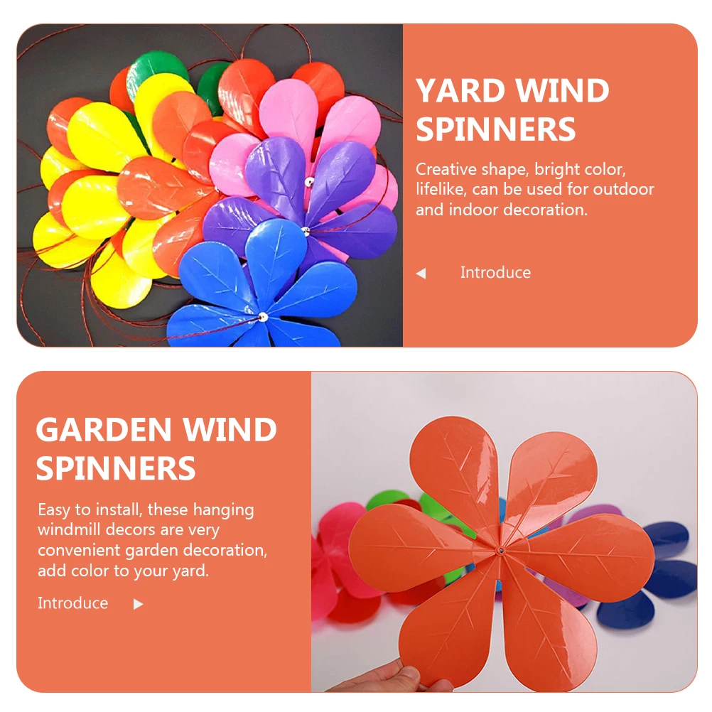 

9 Pcs Plastic Windmill Decors Garden Decorate Comfortable Pinwheel Patio Windmills Children