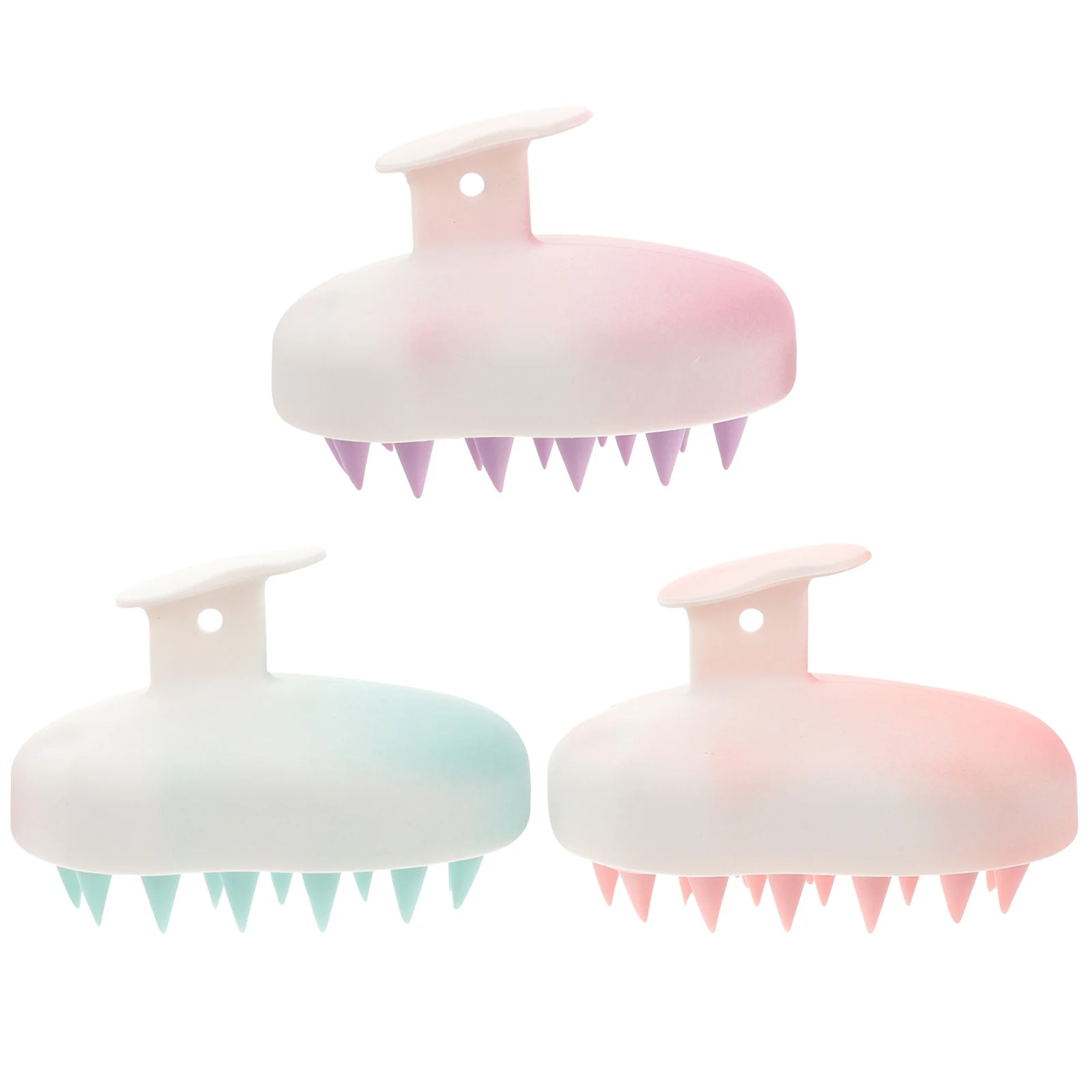 

3Pcs Hair Scalp Brush Shampoo Scrubber for Deep Cleaning Massage Portable Exfoliating Tool Wet Dry Use Men Women All Hair Types
