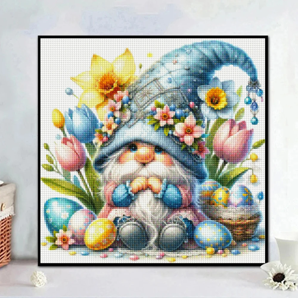 DIY Christmas Diamond Painting Gnome Full Diamond Mosaic Cartoon Elf Cross Stitch Set Art Festival Home Decoration Gift