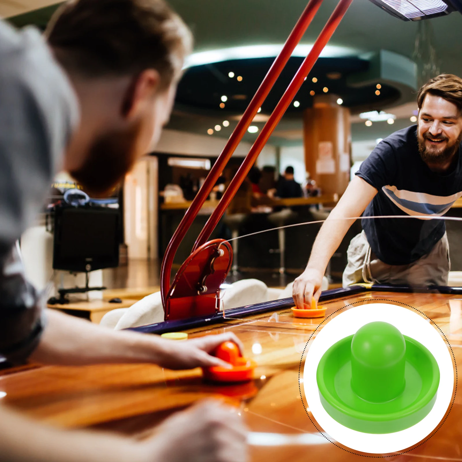 

Plastic Air Accessories Hockey Parts Ergonomical Pusher Paddle ABS Green Puck Replacement Parts Game Room Sports