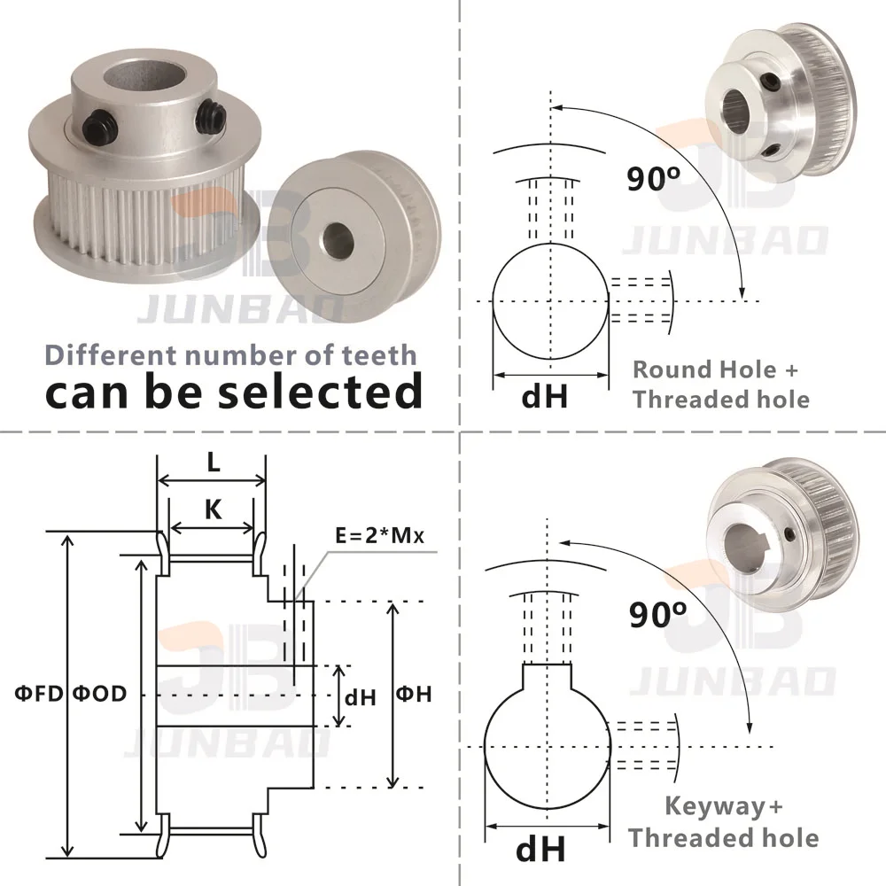 2GT 28 30 32 34 35 36 38 40 Teeth Synchronous Pulley Belt Width 6 10 MM Bore 3 To 15 MM G2M Driving wheel 3D Printer Accessori