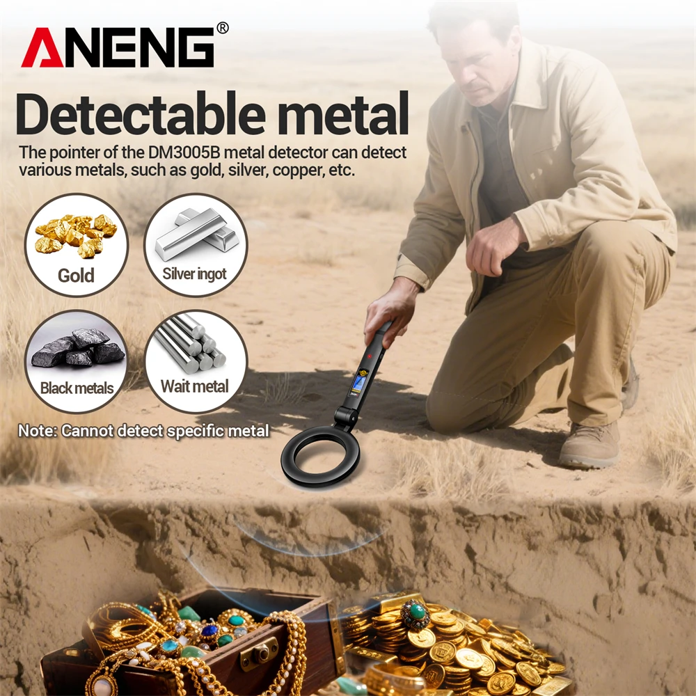 ANENG DM3005B Treasure Hunter Pointing Metal Detector Pro Pinpointing Device Portable Underground Search Treasure Coin Detector