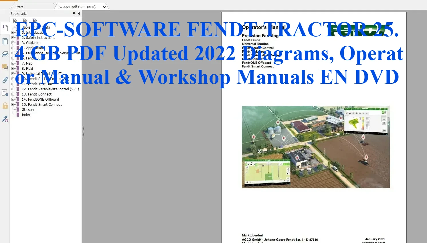 

EPC-OFTWARE ТРАКТОР FENDT 25,4 ГБ Обновленный в формате PDF диаграммы 2022, руководство по эксплуатации и руководство по мастерской EN DVD