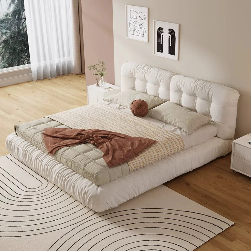 # Para cama nube de diseño moderno, muebles de dormitorio de alta calidad, marco de cama King, venta al por mayor, cama de tela tapizada para el hogar