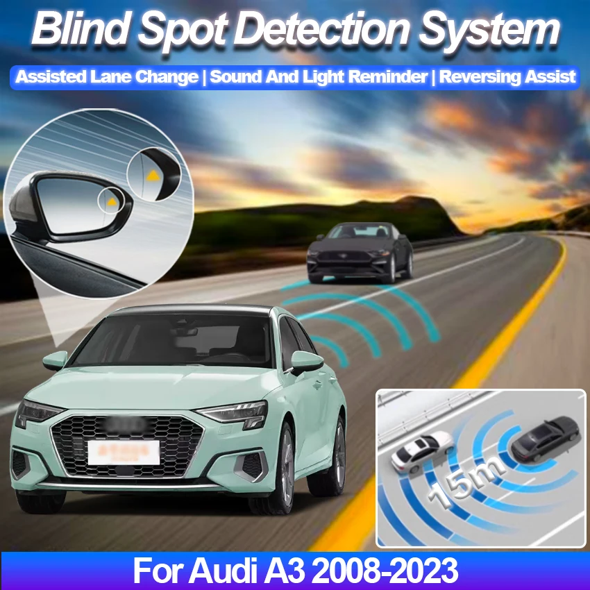 Blind Spot Monitoring for Audi A3 2008-2023 BSD BSA BSM Radar Detection System Microwave Sensor Assistant Driving Security