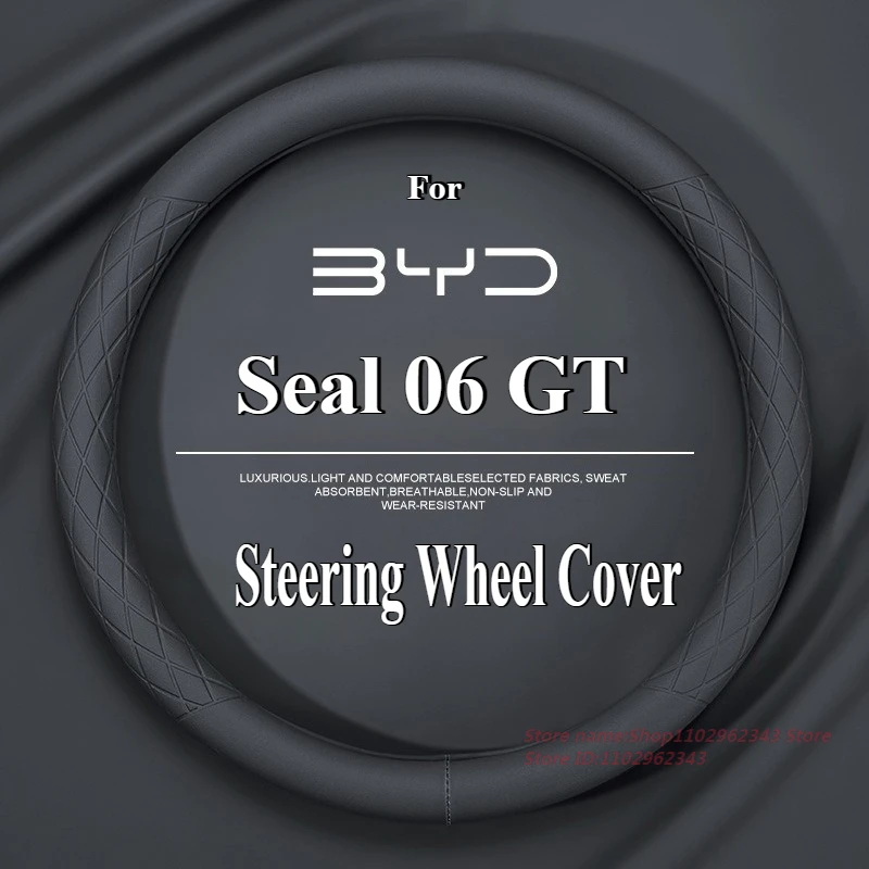 

For BYD Seal 06 GT Nappa Leather Steering Wheel Cover Ultrathin Anti Slip Four Season Universal Car Interior Modified Accessory