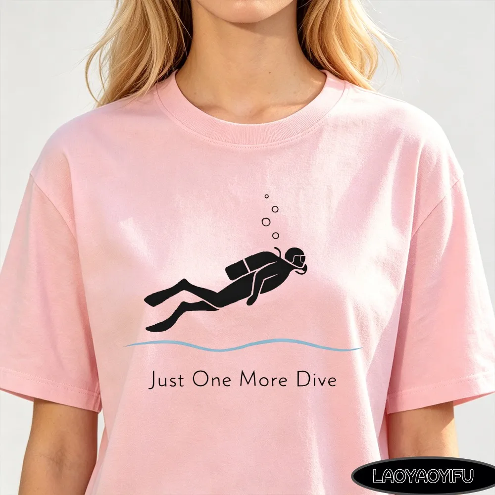 Scuba Diver Illustration Tee | Dive Snorkel Ocean Graphic T-Shirt Funny Quote Men Clothes Underwater Theme Tees
