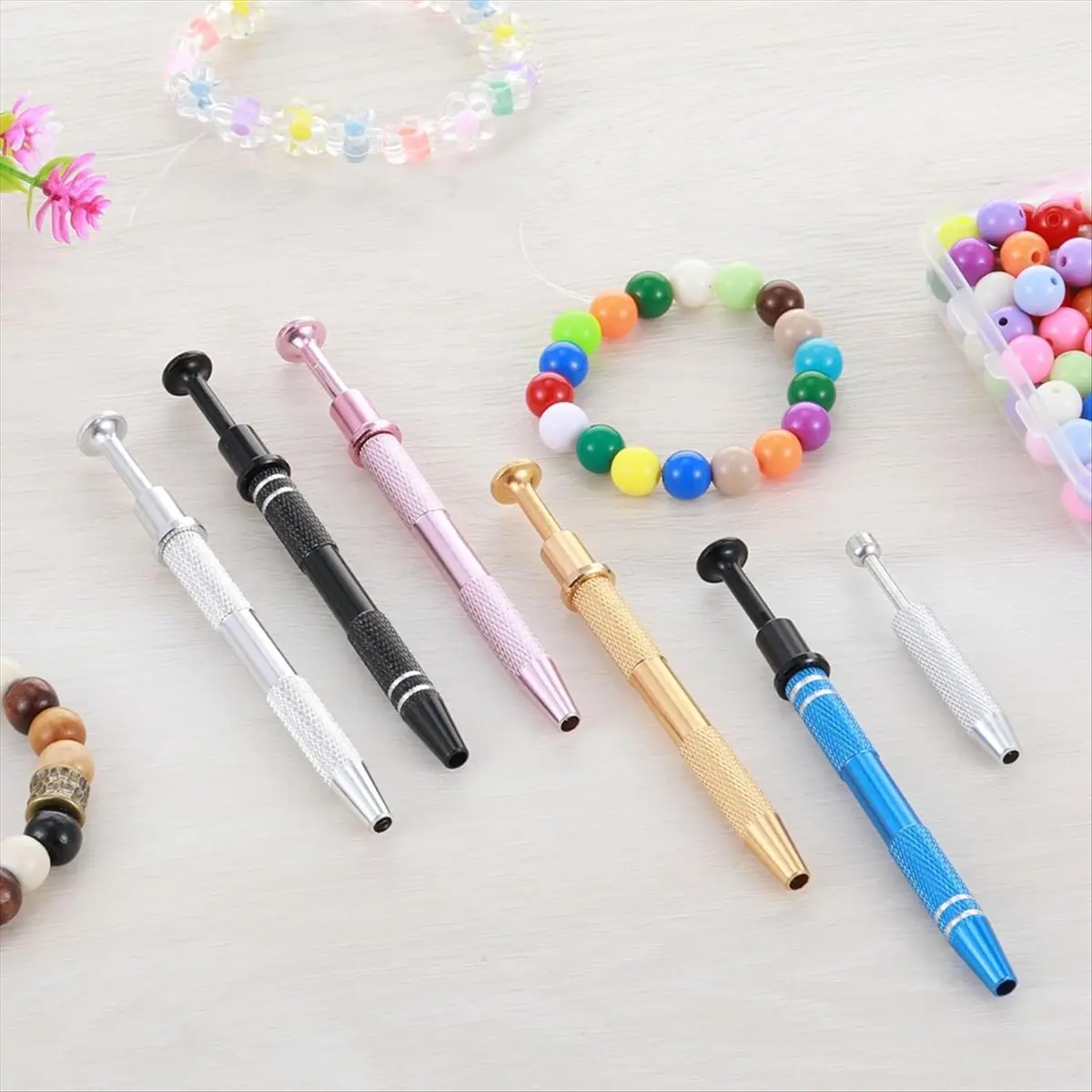 6PCS Piercing Ball Grabber Tool, Jewelry Tools with 4 Prongs, Stainless Steel Picker Upper Grabber Tool Set,for Jewelry