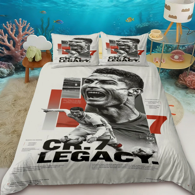 

Комплект постельного белья CR7C Ronaldo Football Star из трех предметов, декор для спальни, доступен в больших и очень больших размерах, с застежкой-молнией.