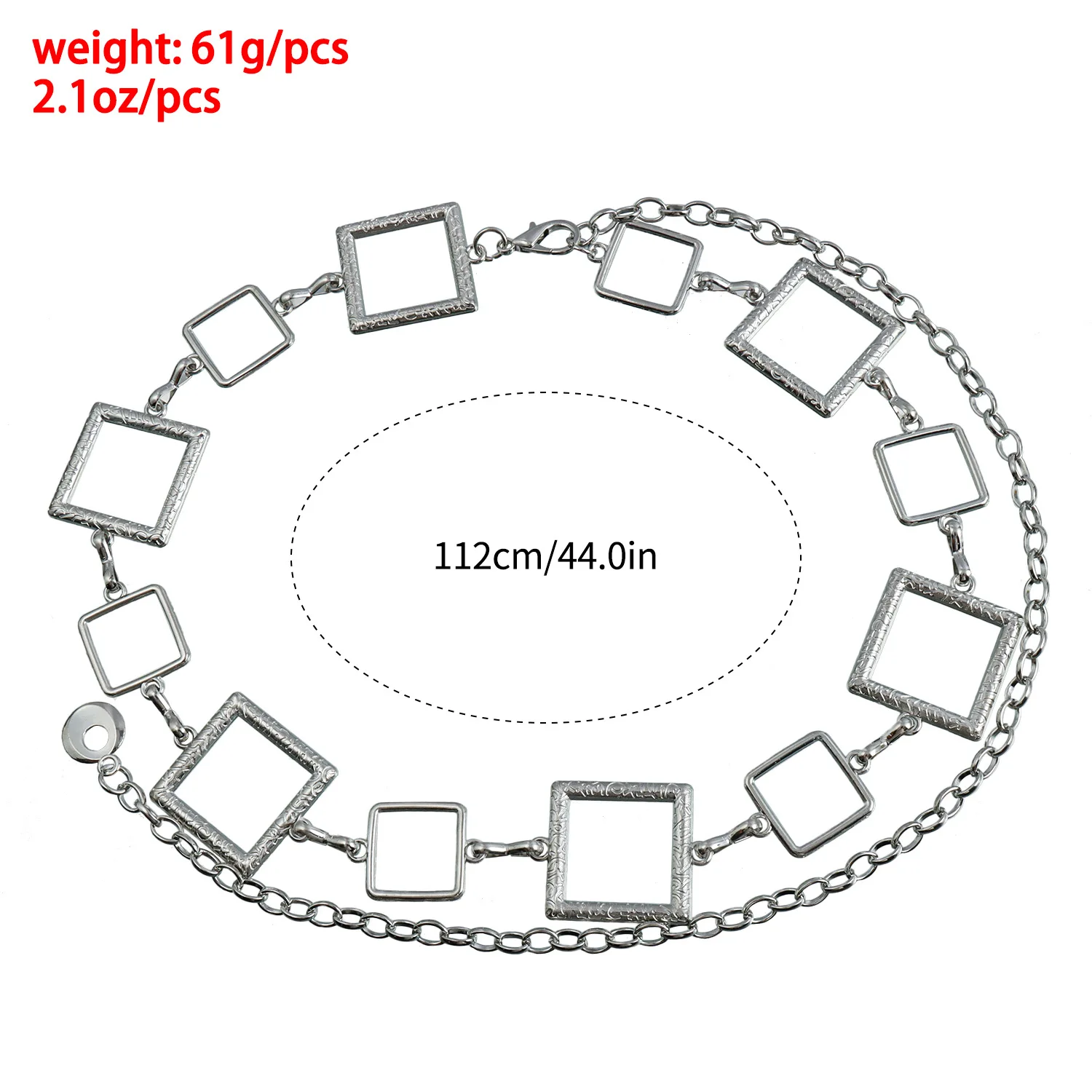 Geometric Hollow Square Waist - Body Jewelry Dress ulasan dan harga